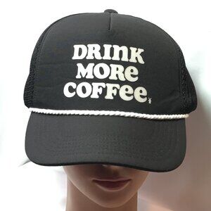Dutch Bros Black Trucker Hat with White Text